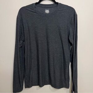 Men's Gray LEG3ND Long Sleeve Shirt Athletic Workout Fitness Comfort Casual Gym